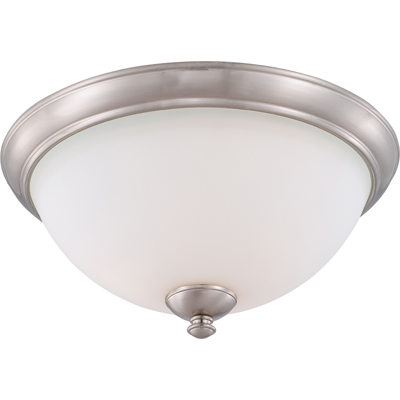 Nuvo Lighting 60/5041  Patton - 3 Light Flush Fixture with Frosted Glass in Brushed Nickel Finish